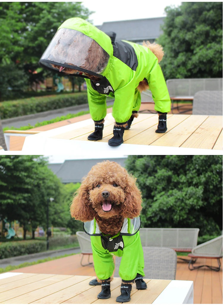 Waterproof Dog Raincoat – The Dog Face Jumpsuit