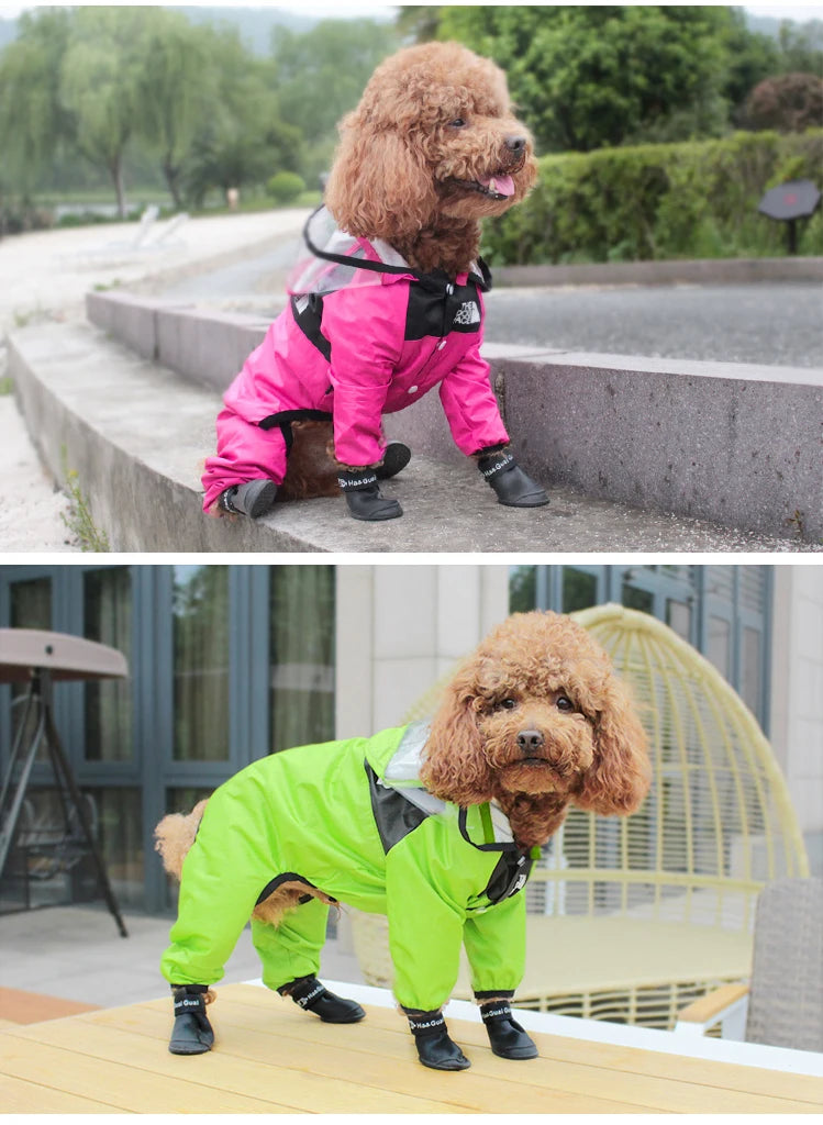 Waterproof Dog Raincoat – The Dog Face Jumpsuit