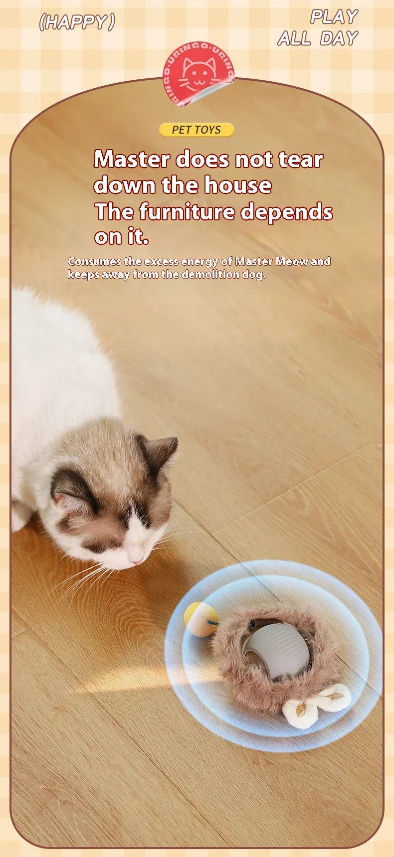 Automatic Rolling Cat Toy Ball
