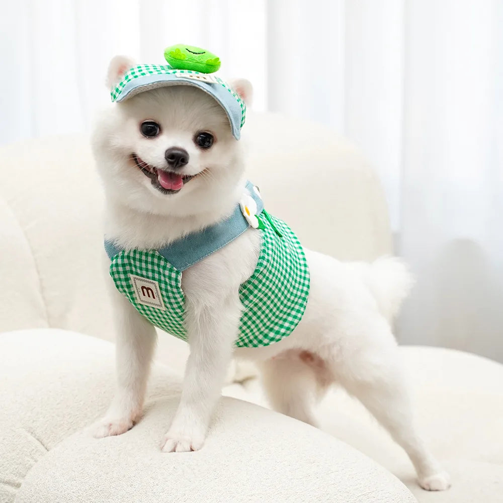 Cute Duck & Frog Pet Harness Set – 3-Piece Breathable Leash for Cats & Puppies