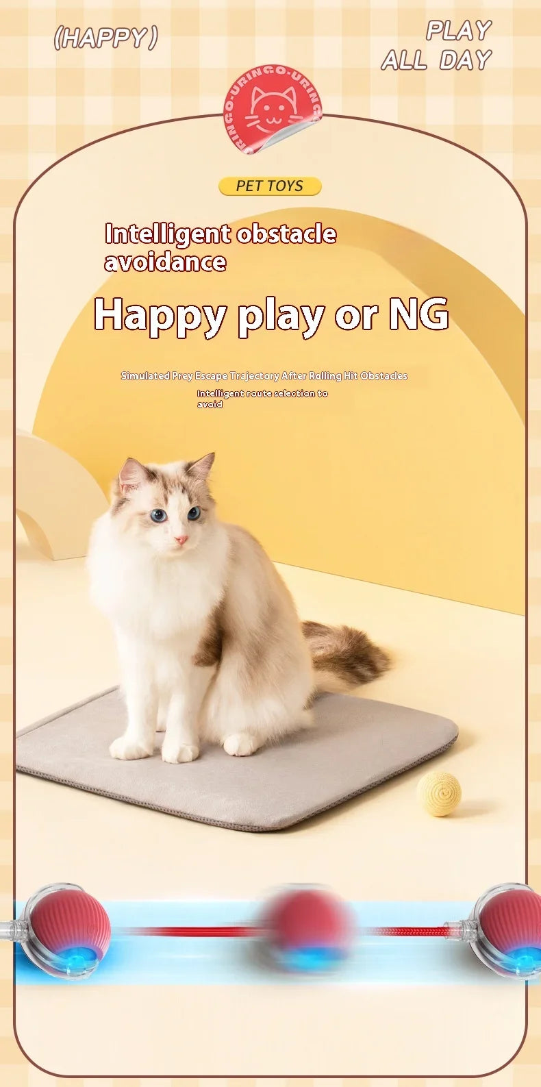 Automatic Rolling Cat Toy Ball