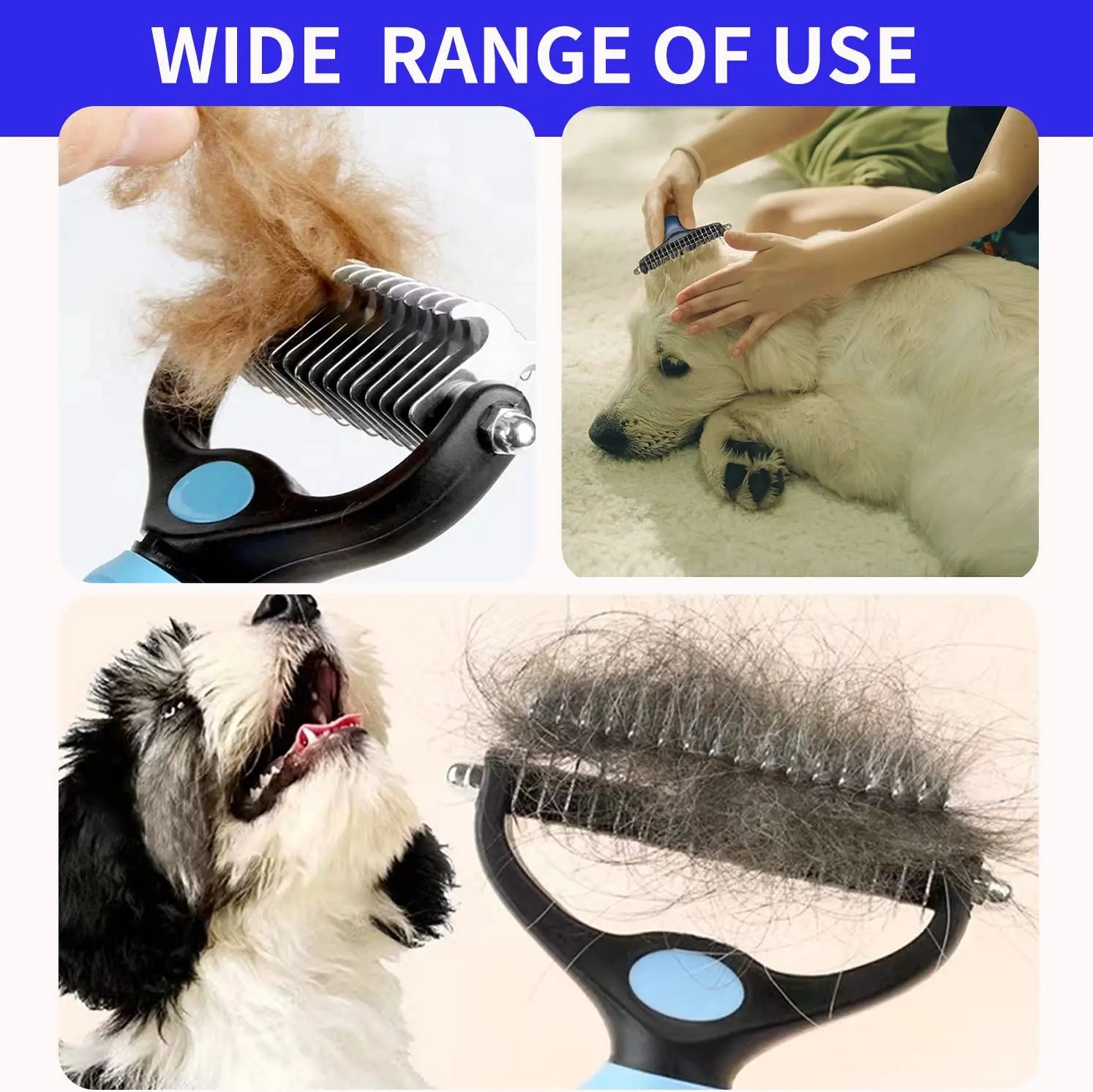 FurMaster™ Deshedding Brush – Professional Pet Hair Remover & Grooming Tool for Dogs & Cats