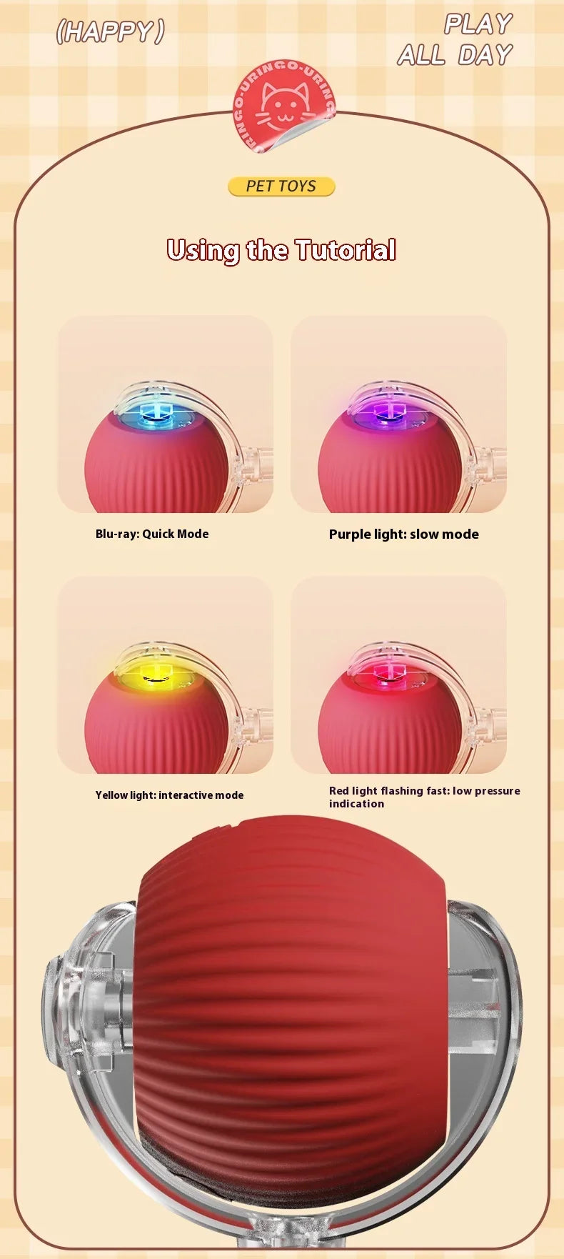 Automatic Rolling Cat Toy Ball