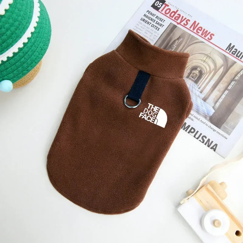 Cozy Fleece Dog Sweater – Warm Autumn & Winter Coat for Small Dogs
