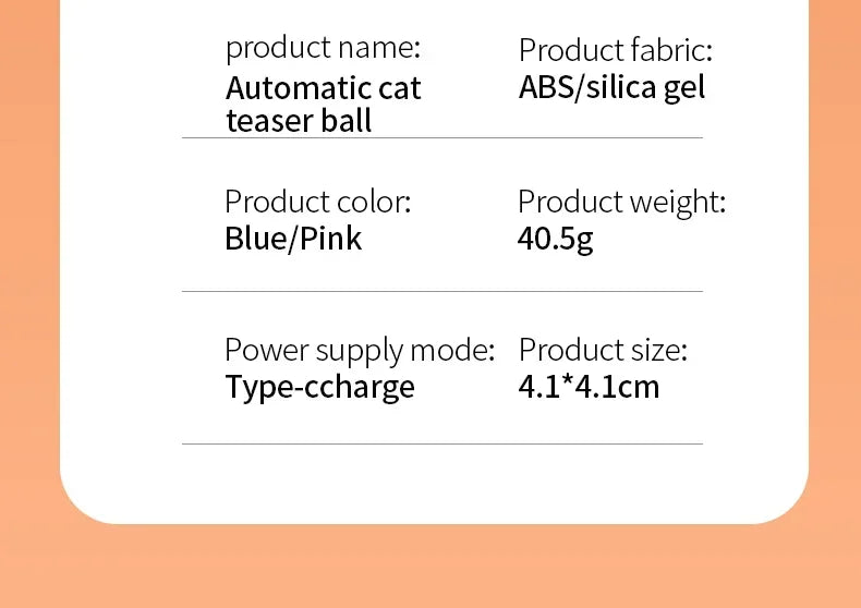 Automatic Rolling Cat Toy Ball