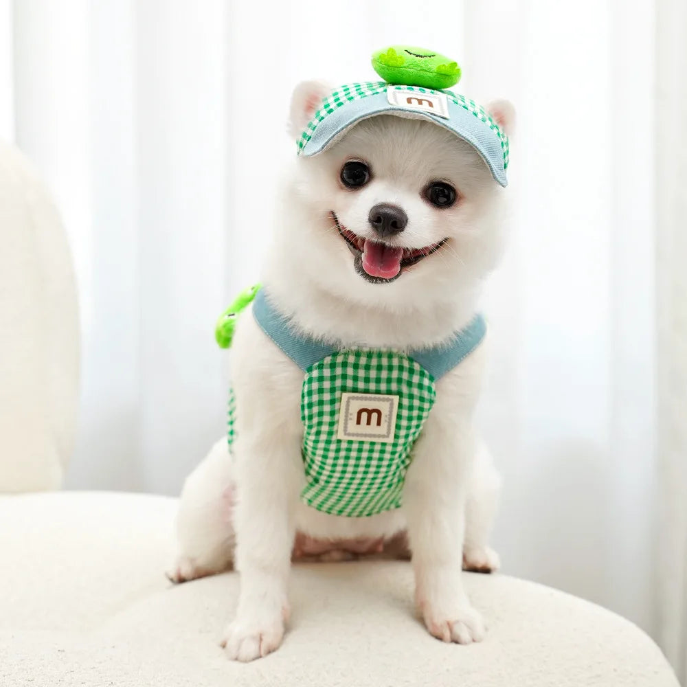 Cute Duck & Frog Pet Harness Set – 3-Piece Breathable Leash for Cats & Puppies
