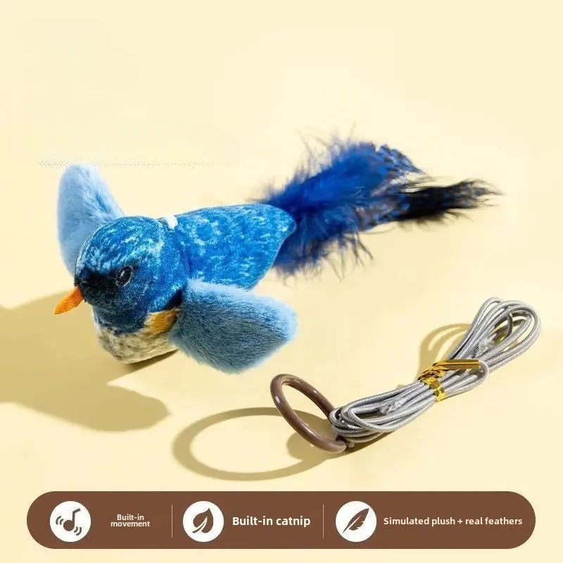 Interactive Bird Cat Toy with Sound & Catnip