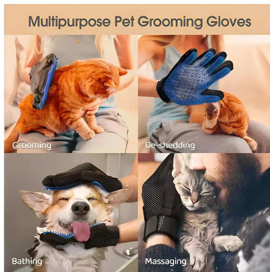 Pet Hair Glove Comb Pet Dog Cat Grooming Cleaning Glove Deshedding Hair remover