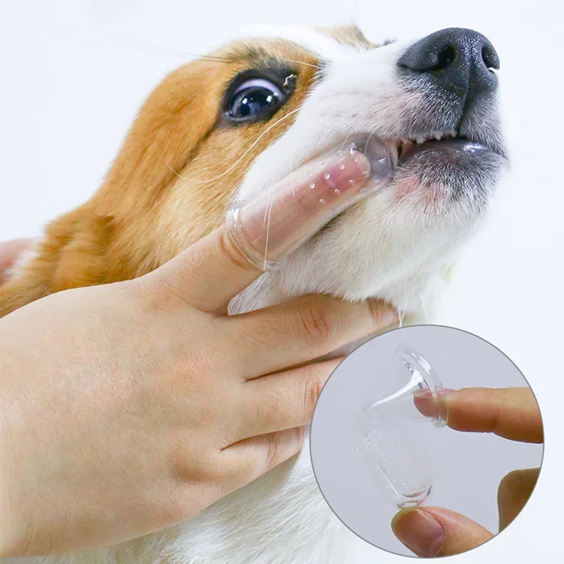 FurSmile™ Pet Toothbrush – Gentle Finger Brush for Dogs & Cats