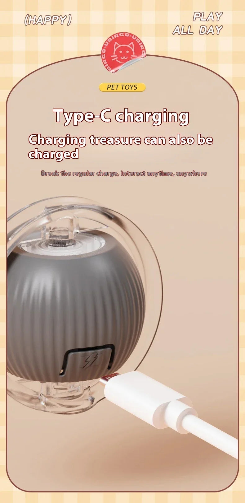 Automatic Rolling Cat Toy Ball