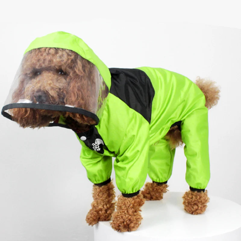 Waterproof Dog Raincoat – The Dog Face Jumpsuit