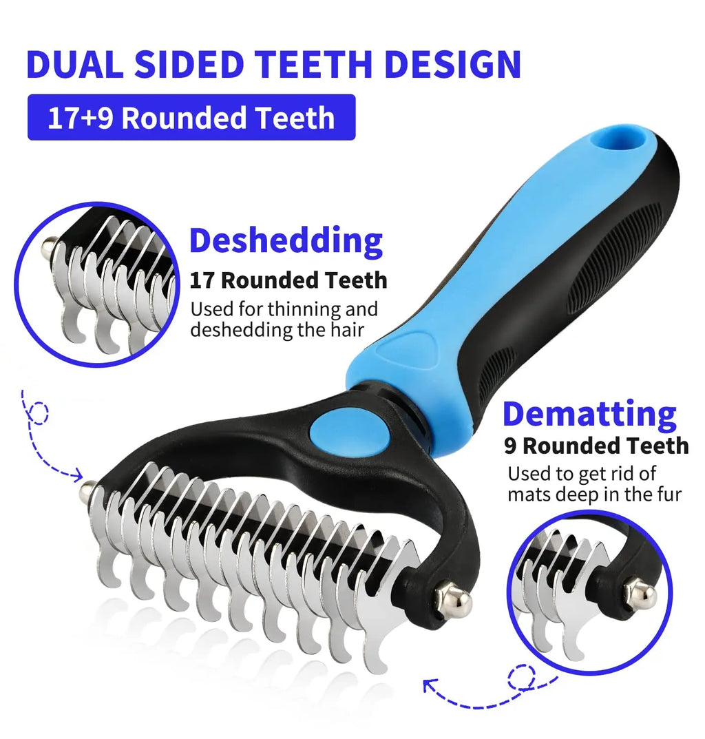 FurMaster™ Deshedding Brush – Professional Pet Hair Remover & Grooming Tool for Dogs & Cats