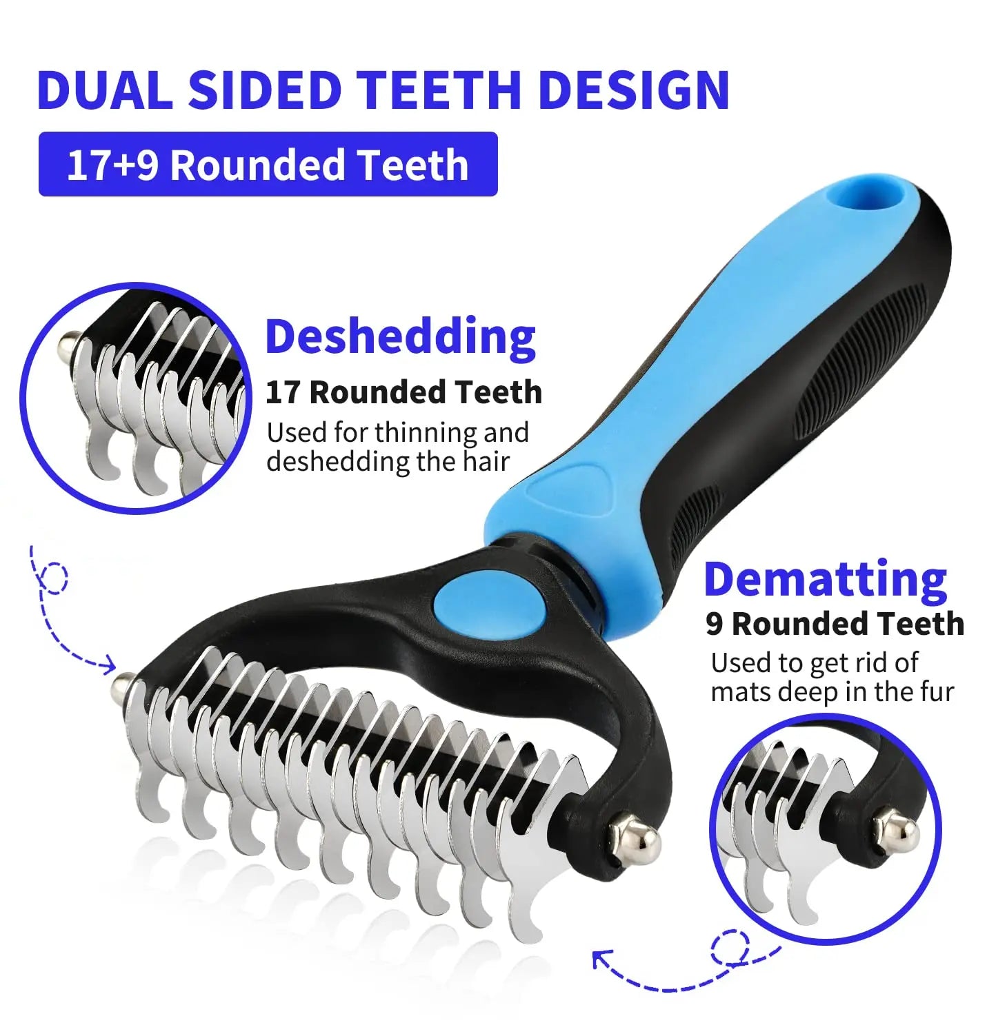 FurMaster™ Deshedding Brush – Professional Pet Hair Remover & Grooming Tool for Dogs & Cats