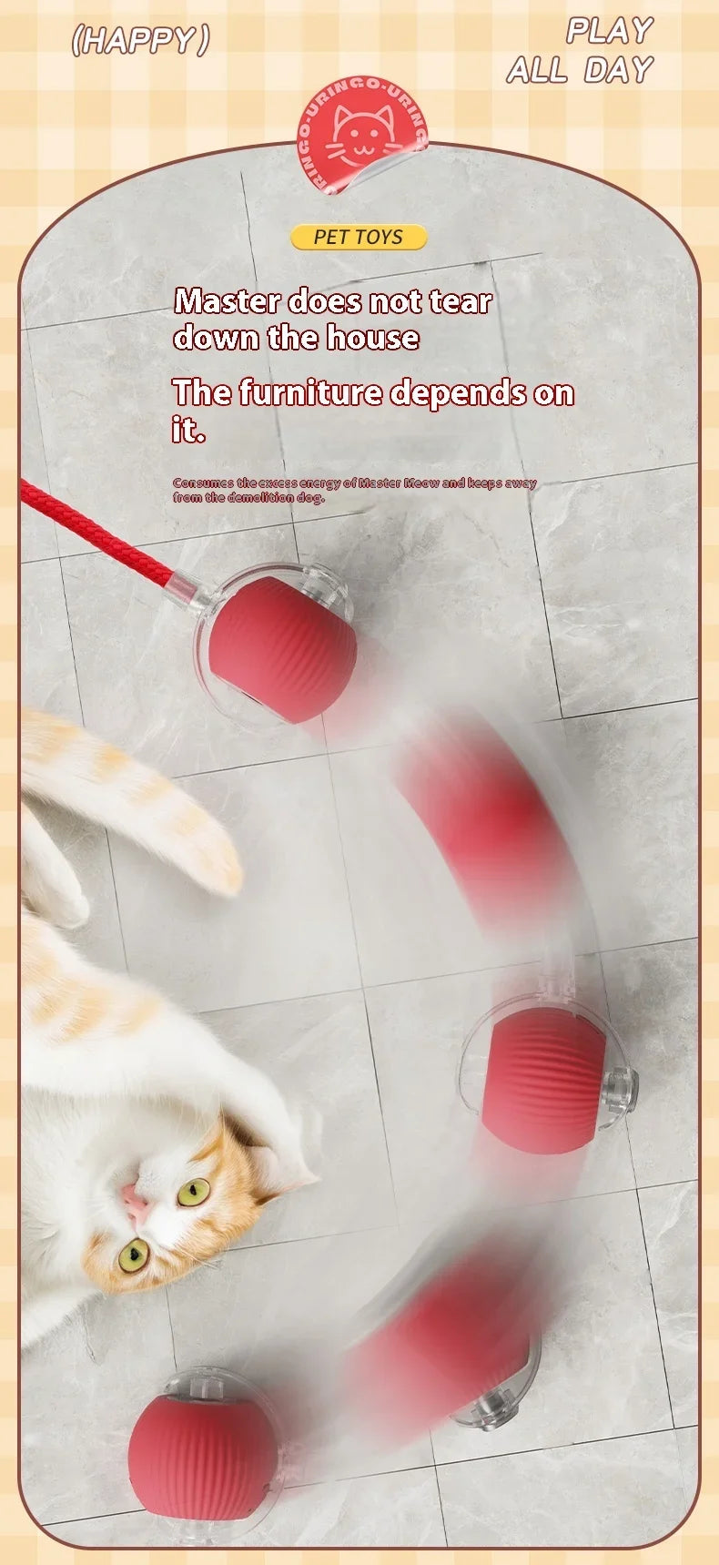 Automatic Rolling Cat Toy Ball