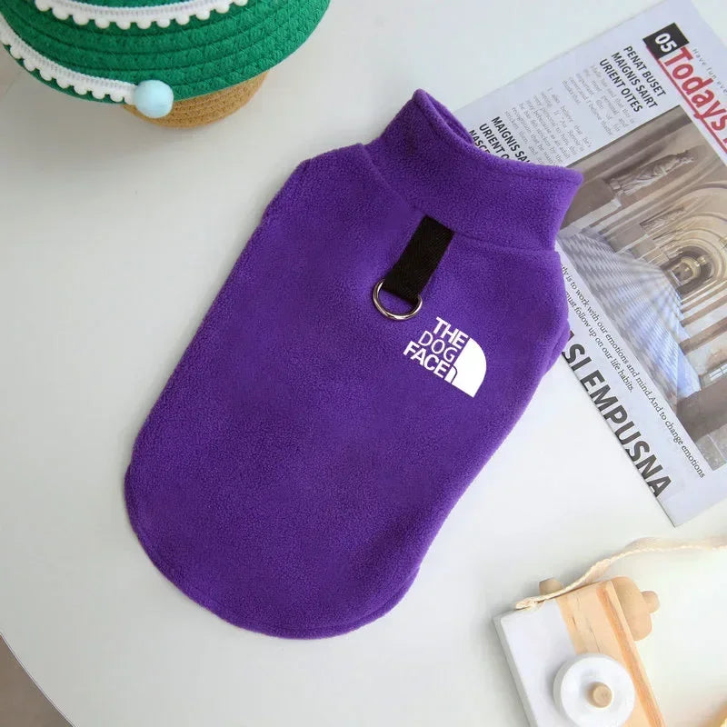 Cozy Fleece Dog Sweater – Warm Autumn & Winter Coat for Small Dogs