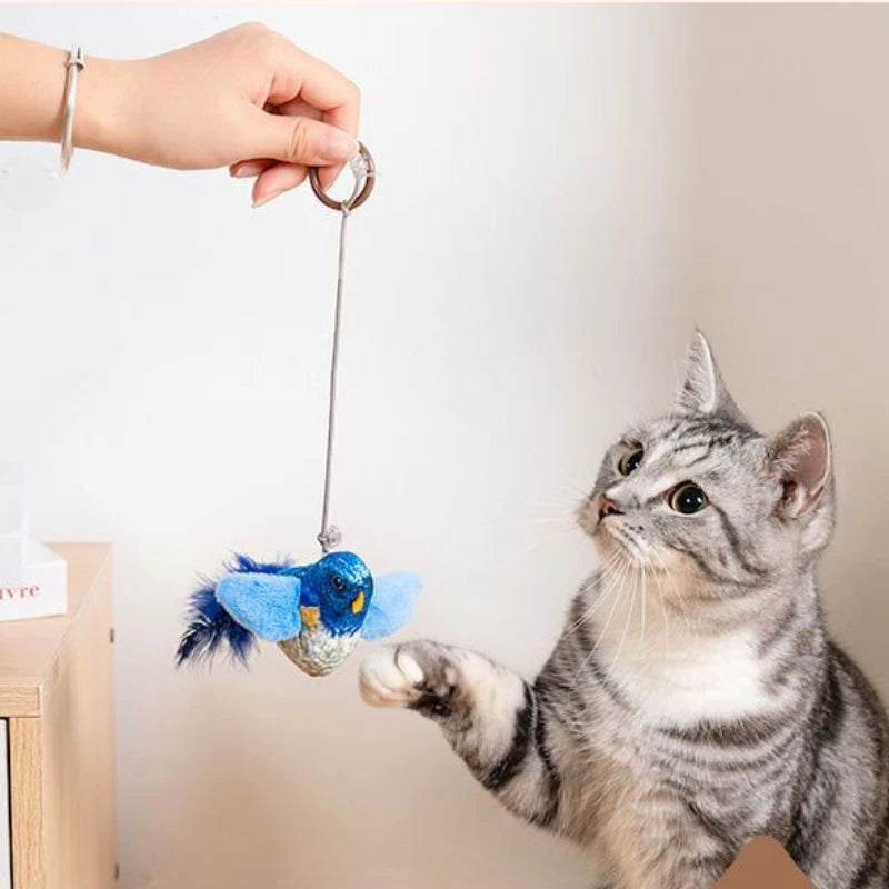 Interactive Bird Cat Toy with Sound & Catnip