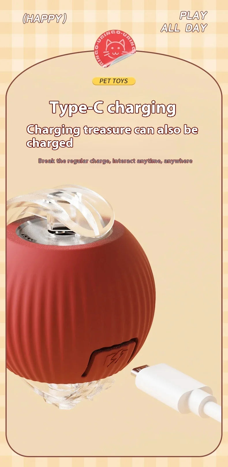 Automatic Rolling Cat Toy Ball