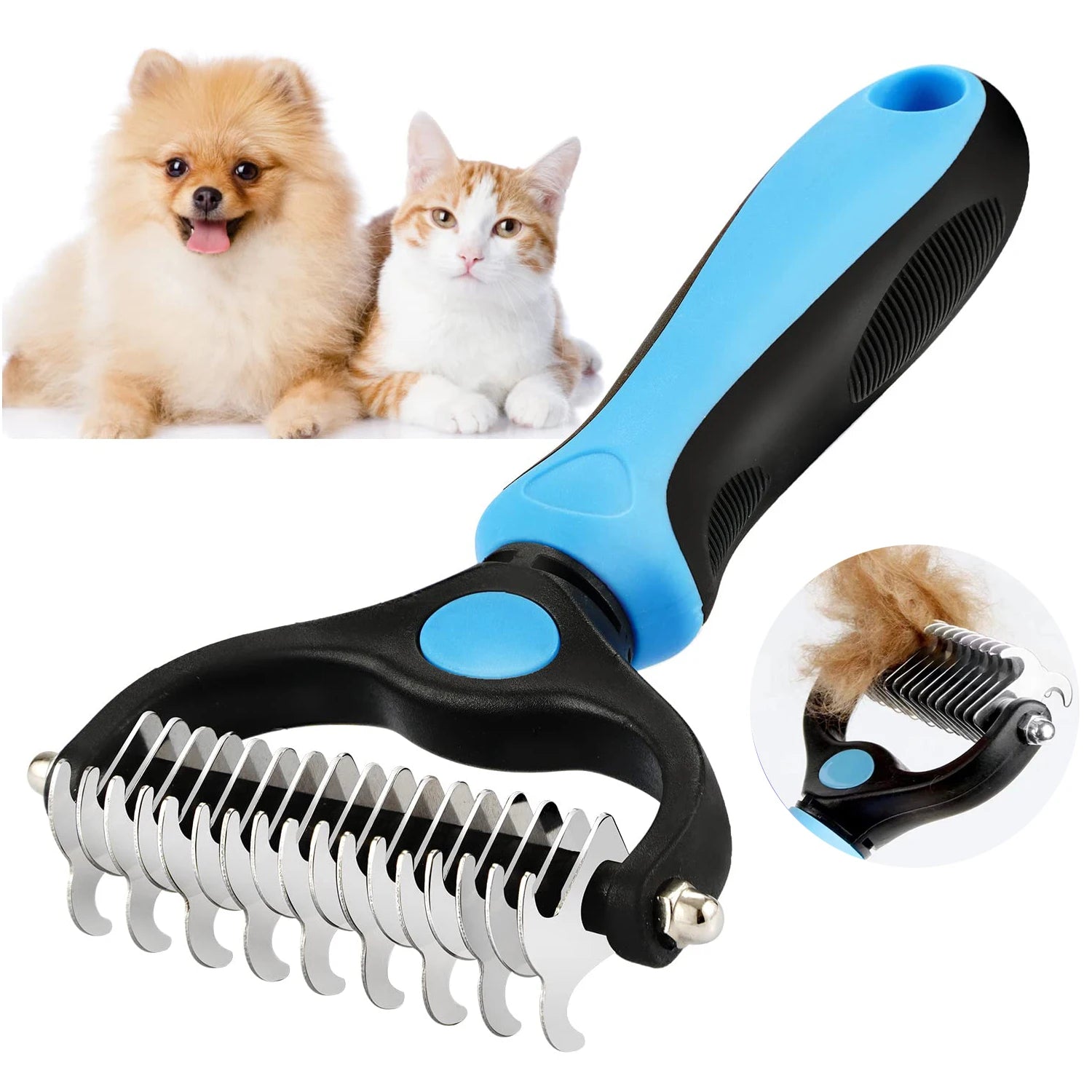 FurMaster™ Deshedding Brush – Professional Pet Hair Remover & Grooming Tool for Dogs & Cats