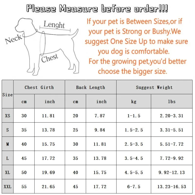 Warm Winter Pet Jumpsuit