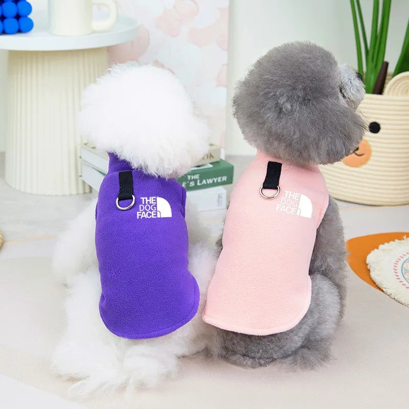 Cozy Fleece Dog Sweater – Warm Autumn & Winter Coat for Small Dogs