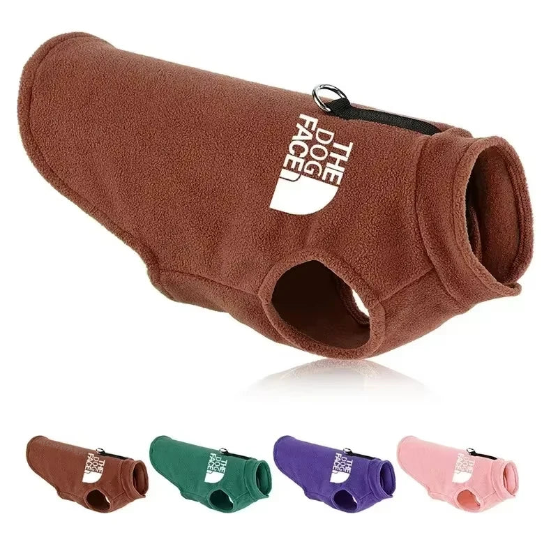 Cozy Fleece Dog Sweater – Warm Autumn & Winter Coat for Small Dogs